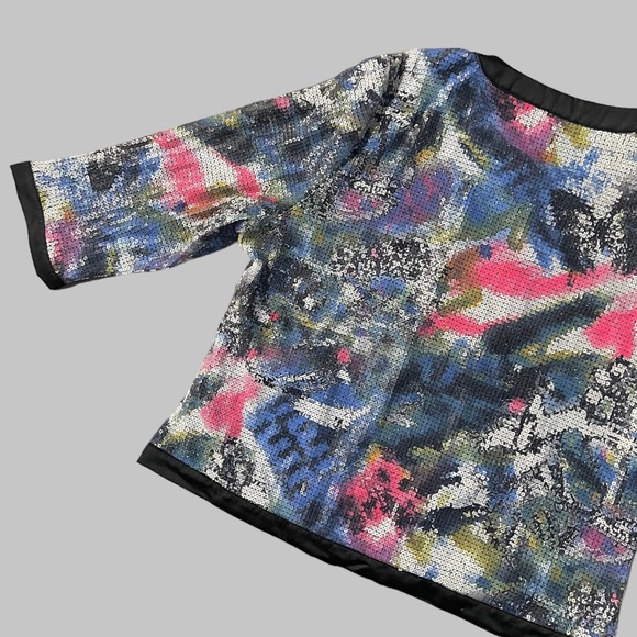 Michael Simon Sequin Jacket Zip Front - Picture 4 of 7